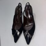 VTG Bruno Magli Old Money Leather Italian Point Toe Pumps 7.5 Photo 2