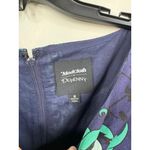 Modcloth  DuPenny Peacock Print Tea Length Dress Size 8 Fit Flare Small FLAW Photo 10