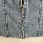 EXPRESS Vtg Y2K Jeans M Denim Jacket Sparkles Bling Rhinestones Festival Boho Photo 4