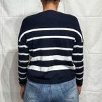 Gap  Navy Striped Oversized Sweater Sz XS Photo 8
