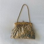 Whiting & Davis Vintage Gold Accessory Bundle, Hat, Belt, Mesh Evening Purse Photo 8