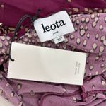 Leota NWT  Size L Purple Gold Metallic Polka Dot Jersey Dress - Made in USA Photo 2