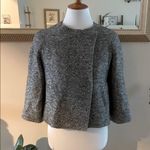 Banana Republic Grey Cropped Wrap 3/4 Sleeve Jacket Photo 1