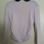 Pink Fitted Ruched Bodysuit Size M Photo 0