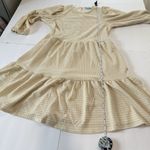 Draper James NWT Neutral Houndstooth 3/4 Sleeve Tiered Pockets Skater Dress XXL Photo 10