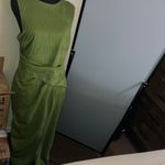 ASOS  Olive Green Textured Midi Dress Photo 11