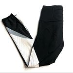 Athleta Athletes Precision 7/8 Ankle Tight Legging Black White Mesh Photo 3