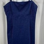 Wild Fable Blue Sparkly Party Dress Spaghetti Straps Stretch Poly Knit Size L Photo 0