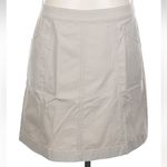 Boden Classic Chino Beige Tan Career Office Preppy Chic Mini Skirt Size 12 US Photo 0