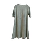 Cut Loose Sage Cotton Linen Short Sleeve A Line Dress Size Medium Lagenlook Green Photo 4