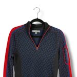 Title Nine  Merino Wool Quarter Zip Pullover Top‎ Diamond Pattern - XS Photo 3