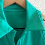 Athleta Aurora Seamless Crop Polo Tank Athleisure Green Ribbed Medium Photo 4