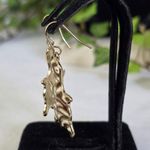 Vintage Brown with White Zebra Print Necklace And Earrings Set Photo 2