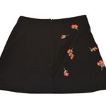 SheIn Curve Black W Embroided Flowers Floral Skirt Size: 1XL Photo 1