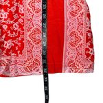 Antik Batik Iloni Cotton Silk Blend Red Floral Print Mini Dress SMALL Photo 9