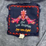 Johnny Was Tess Embroidered Assymetrical Hem Dress Heathered Blue Size Large Photo 9