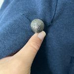 Banana Republic  Silk Blend Unstructured Knit Sweatshirt Blazer, Navy Blue Sz S Photo 3