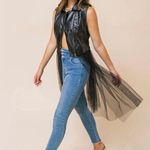 Lumina Black Faux Leather Vegan Tulle Photo 1