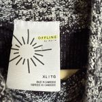 Aerie OFFLINE By Snowday Mock Neck Sweater Pullover Gray Black Speckled XL Photo 7