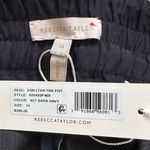 Rebecca Taylor Pants Vegan Leather Track Pant Crop Dark Navy Blue 14 NWT New Photo 7