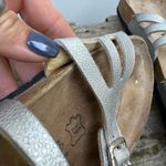 Birkenstock  Birki's Silver Moorea Granada Two Strap Bling Slide Sandals 39 L8 M6 Photo 3