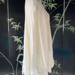 Vintage Women’s Cuddle Knit Ivory White Poncho One Size Fringe Edge Collared Photo 5