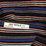 ZARA  Multicolor Ribbed Knit Striped Crop Top Size S Sleeveless Tank Photo 3