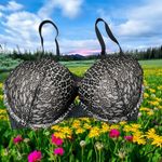 Victoria's Secret Bra Size 34D Banded Push Up Chantilly Lace Classic Style Black Photo 13