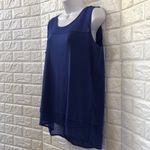 Verve Ami  blue‎ chiffon trimmed tank top Photo 2