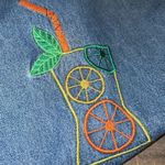 Vintage CB Casuals Maxi Jean Skirt Citrus Appliqués Size PL Photo 7