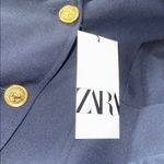 ZARA NWT Navy Tailored Suit Blazers Gold Embellished Buttons 2243/683/400 Smal Photo 8