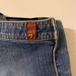 7 For All Mankind Womens Low Rise Straight Leg 2-Button Crop Jeans Size 29 Waist Photo 2