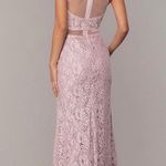 PromGirl ‼️Long Lace Mauve Pink Illusion Prom Dress by ‼️ Photo 2