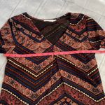 Lush Clothing Lush v-neck shift mini dress with bold patterns. Photo 7