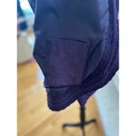 Coldwater Creek Vintage  Purple Suede Rope Knit Collar Leather Jacket Photo 7