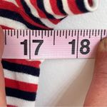 Ralph Lauren Polo Mini Shirt Dress Red Navy Stripe Tie Neck Preppy Size Small Photo 6