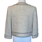 Juicy Couture WOMEN WOOL BLEND GRAY WHITE TWEED BLACK CRYSTAL BUTTON BLAZER MED Photo 2
