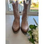 Womens Cowboy Boots Size‎ 7 Western Pink Embroidered Zip Up Ankle Booties Photo 5