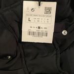 ZARA NWT Black Hooded Parka Jacket SZ-Large Photo 6
