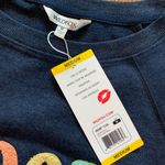 Wildfox  Good Vibes Navy Sweatshirt Medium Photo 4