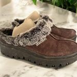 Skechers Vintage  Women's Brown Suede Faux Fur-Lined Slip-On Shoes Photo 0
