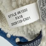 Madewell  The oversized Jean jacket women's small sherpa blue denim Pinehill wash Photo 8