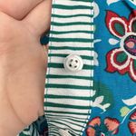 Talbots  Bright Blue Floral Popover Jacobean Floral Paisley Spring Casual Size L‎ Photo 6