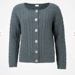 Celtic & Co 100% Pure New Wool The Icon Cable Cardigsn XS Blue Photo 0