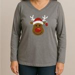 Joe Boxer  Long Sleeve Reindeer Christmas‎ T Shirt/Holidays Size Large Photo 0