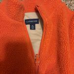 Lands' End  Sherpa Fleece 1/4 Zip Pullover XL 18-20 Xtra Large Orange Casual Cozy Photo 2