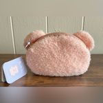 New Rare Vintage Sunlemon Fluffy Tatton Bear From Japan Zip Plush Pouch Bag Pink Photo 2