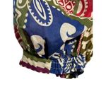 Dress Forum Los Angeles NWOT Multicolor Patchwork Square Neck Puff Sleeve Top Photo 4