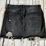 Free People nwt // relaxed & destroyed denim skirt Photo 56