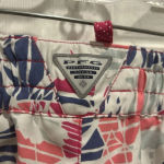 Columbia PFG Blue Pink Striped Womens Elastic Shorts Size Large Swim Beach Photo 5